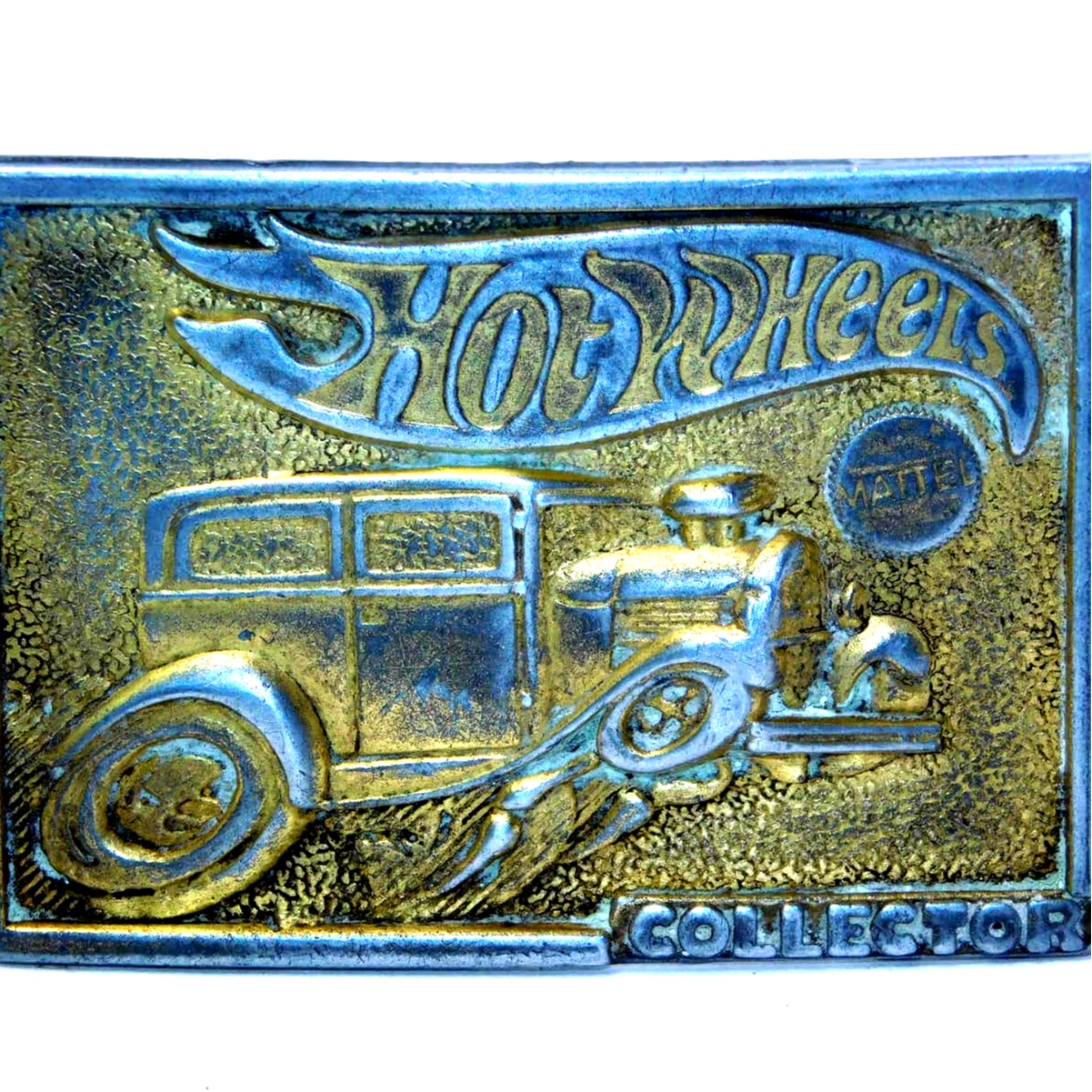 1978 Vintage Mattel Hot Wheels Collectors Belt Buckle